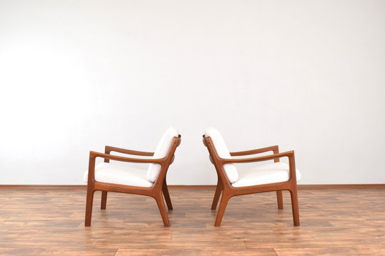 Image 1 of Mid-Century Danish Teak Lounge Chairs By Ole Wanscher For Cado, 1960S, Set Of 2