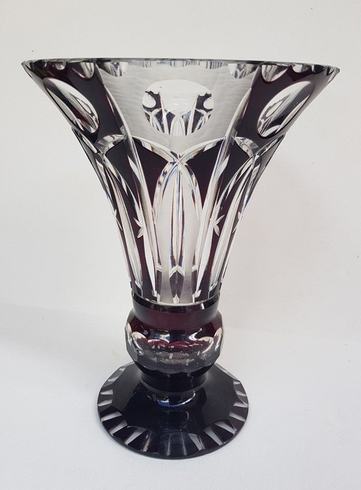 Bohemian Crystal Glass Vase