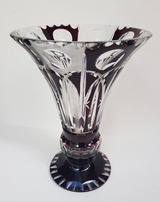 Bohemian Crystal Glass Vase