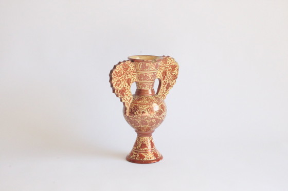 Image 1 of Hispano Moresque Neoclassical Copper Lustre Vases, 19Th