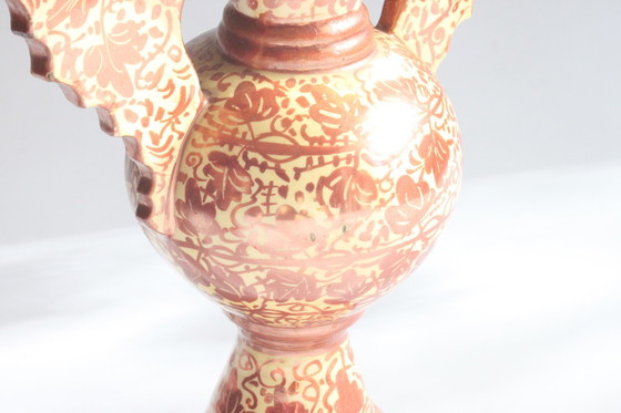 Image 1 of Hispano Moresque Neoclassical Copper Lustre Vases, 19Th