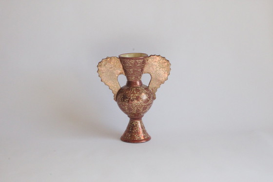 Image 1 of Hispano Moresque Neoclassical Copper Lustre Vases, 19Th