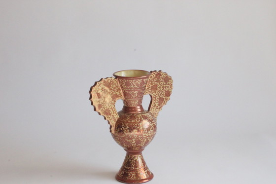 Image 1 of Hispano Moresque Neoclassical Copper Lustre Vases, 19Th