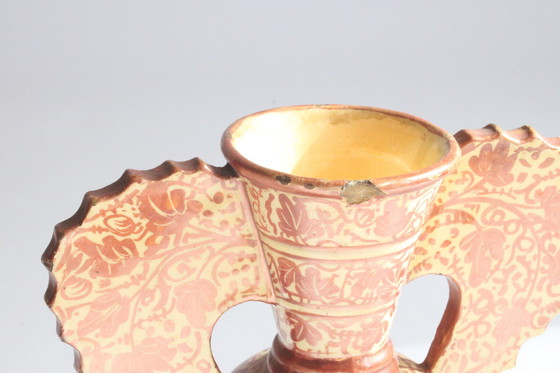 Image 1 of Hispano Moresque Neoclassical Copper Lustre Vases, 19Th