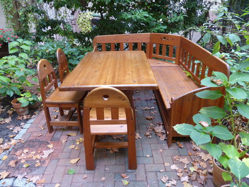 Dining room set made of pine wood - Wasa 1986