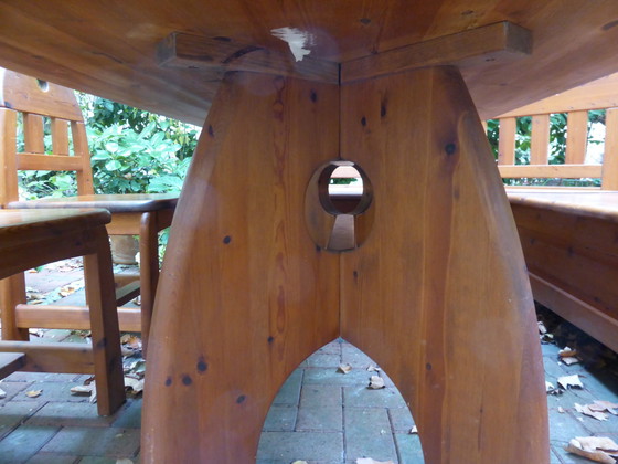 Image 1 of Dining room set made of pine wood - Wasa 1986