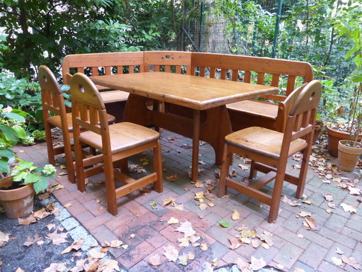 Dining room set made of pine wood - Wasa 1986