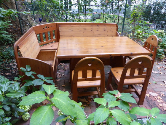 Image 1 of Dining room set made of pine wood - Wasa 1986