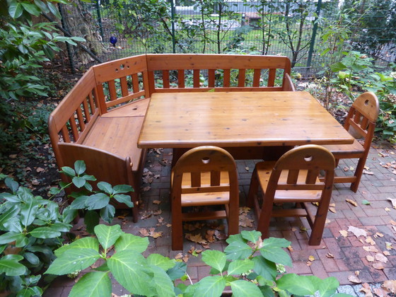 Image 1 of Dining room set made of pine wood - Wasa 1986