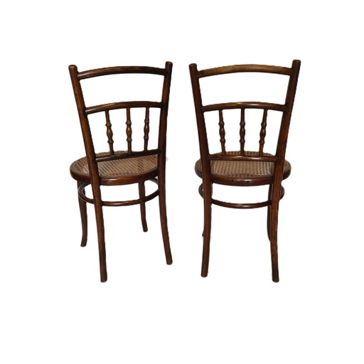 Chaises de bistrot de Ungvarer Mobelfabriks Hongrie, vers 1900