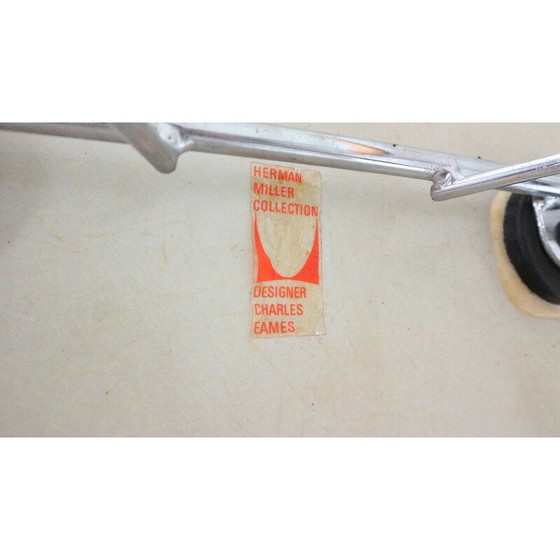 Image 1 of Vintage rocking chair in fiberglass and blue leatherette by Herman Miller for Eames, 1970