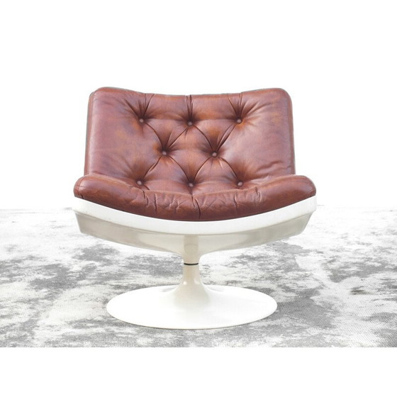 Image 1 of Vintage Space Age armchair in plastic and synthetic leather for Artifort, 1970