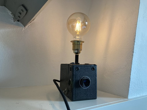 Antique Box Camera Converted Into Design Camera Lamp