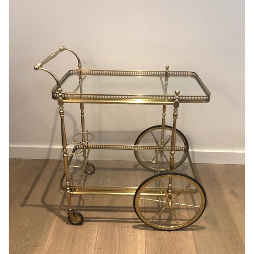 Vintage brass rolling table