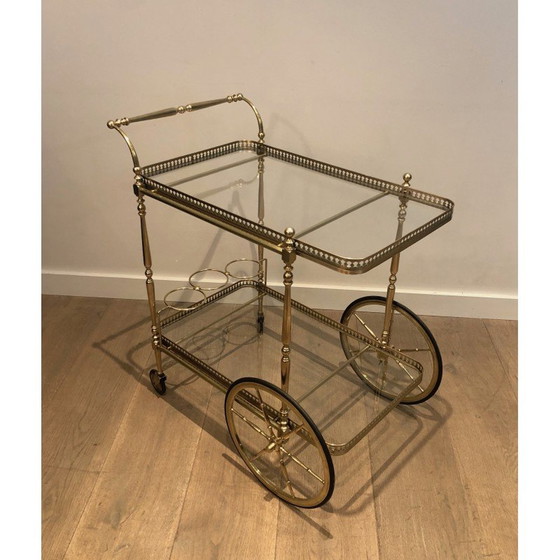 Image 1 of Vintage brass rolling table