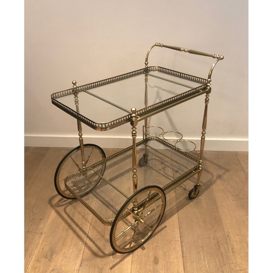 Image 1 of Vintage brass rolling table