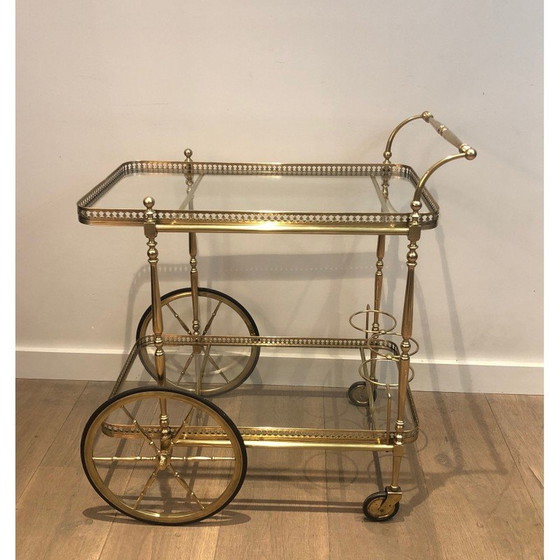 Image 1 of Vintage brass rolling table