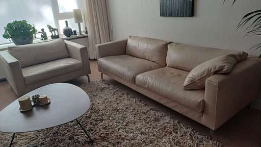 Bodilson Leather Sofa And Love Seat