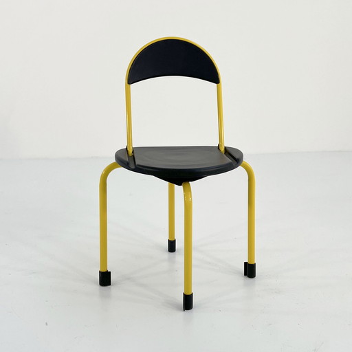 Yellow Clack Folding Chairs By Lucci & Orlandini For Lamm, 1980S