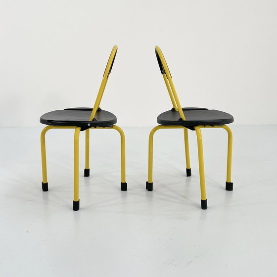 Image 1 of Yellow Clack Folding Chairs By Lucci & Orlandini For Lamm, 1980S