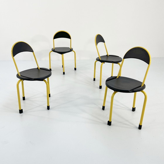 Image 1 of Yellow Clack Folding Chairs By Lucci & Orlandini For Lamm, 1980S