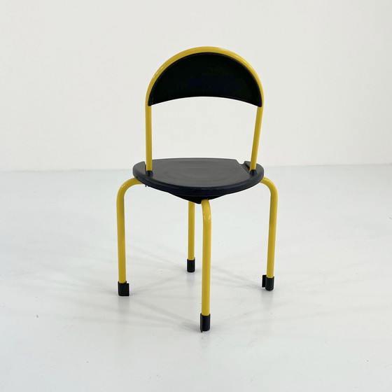 Image 1 of Yellow Clack Folding Chairs By Lucci & Orlandini For Lamm, 1980S