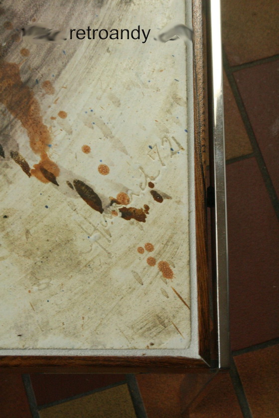 Image 1 of Tavolino da caffè vintage danese - Teak - Cromato