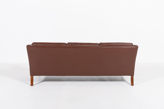Image 1 of Vintage brown leather sofa