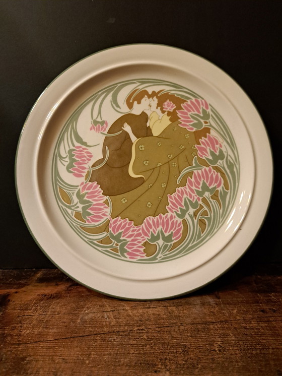 Image 1 of 1 piatto decorativo rotondo Luneville France in stile Art Nouveau Jugendstil