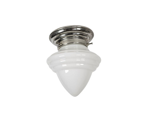 Giso Plaster - Ceiling light - 'Acorn' - Opal glass - Nickel