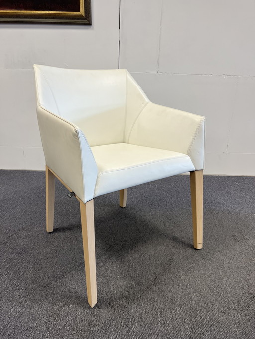 Leolux Pyrite Chair white leather