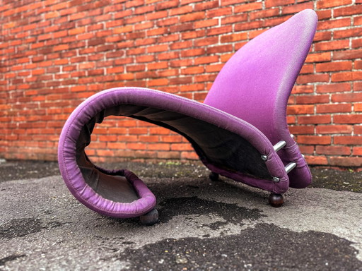 Verner Panton G-Type 1-2-3 Purple Armchair For Fritz Hansen