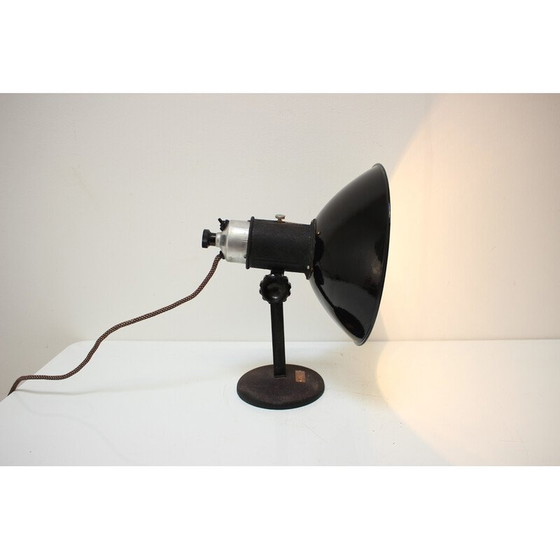 Image 1 of Lampada da tavolo vintage in metallo, Cecoslovacchia 1950