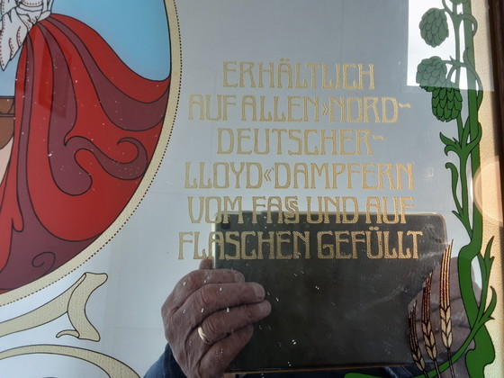 Image 1 of Specchio da birra vintage Becks 