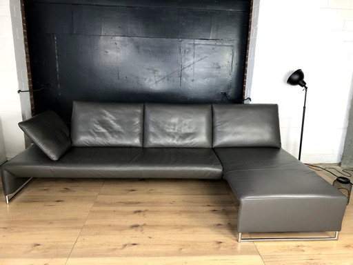 Koinor leather sofa Ramon with adjustable backrests