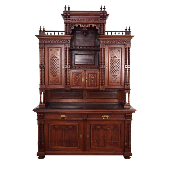 Image 1 of Eclectic Oak Cupboard, German Design, Inter-War Period, Production: Germany