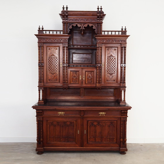 Image 1 of Eclectic Oak Cupboard, German Design, Inter-War Period, Production: Germany