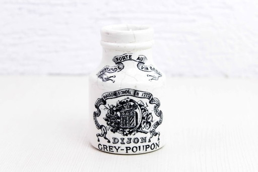 Poupon mustard pot by Sarreguemines