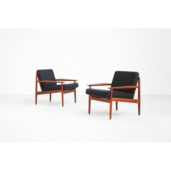 Image 1 of Pair of vintage armchairs by Arne Vodder for Globstrup, 1960s