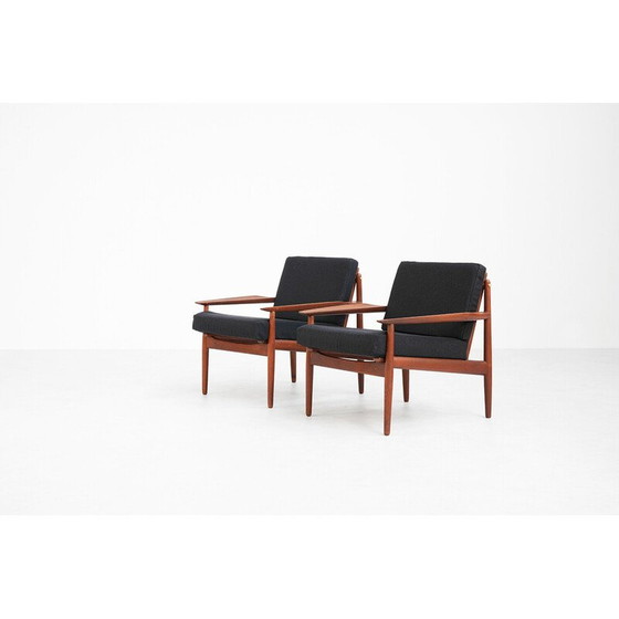 Image 1 of Pair of vintage armchairs by Arne Vodder for Globstrup, 1960s
