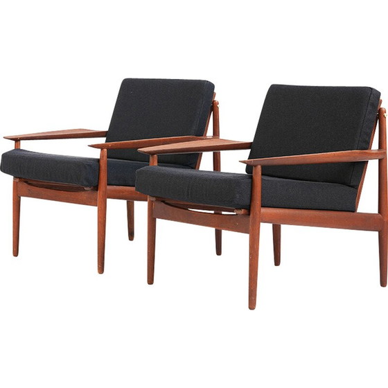 Image 1 of Pair of vintage armchairs by Arne Vodder for Globstrup, 1960s
