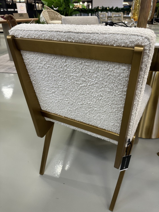 Image 1 of Eichholtz Dining Chair 'Fico' - Bouclé Cream