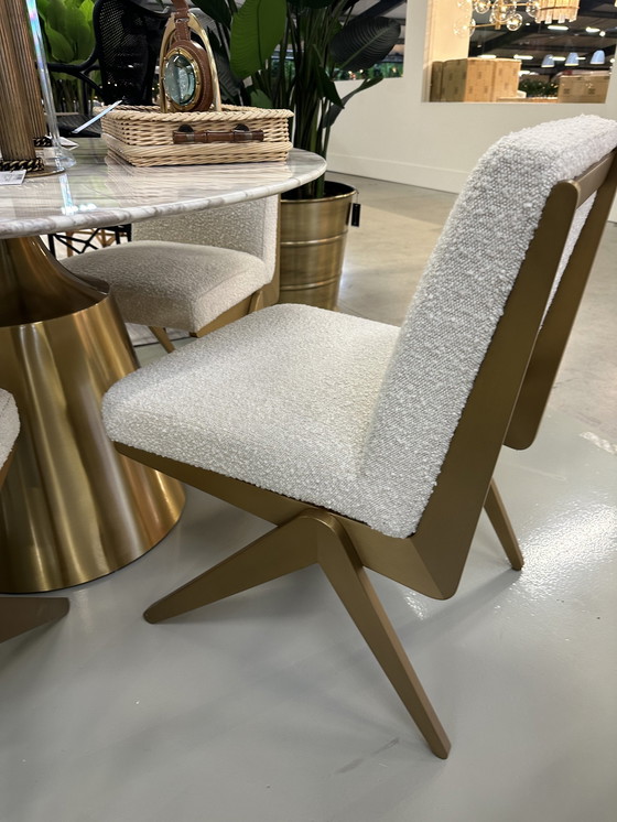 Image 1 of Eichholtz Dining Chair 'Fico' - Bouclé Cream