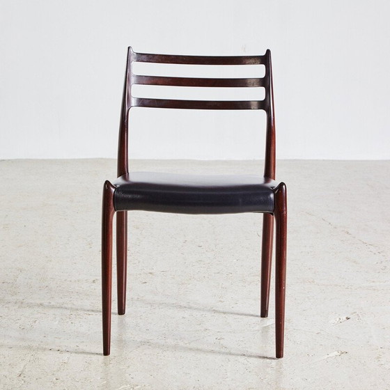 Image 1 of Set of 6 vintage Modell 78 Rosewood Dining Chairs by Niels Otto Moller for J.L. Mollers Møbelfabrik 1960s