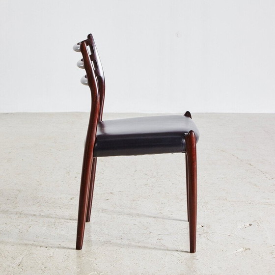 Image 1 of Set of 6 vintage Modell 78 Rosewood Dining Chairs by Niels Otto Moller for J.L. Mollers Møbelfabrik 1960s