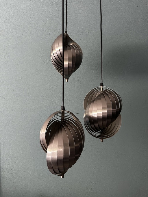 Vintage Space Age spiral pendant lamp
