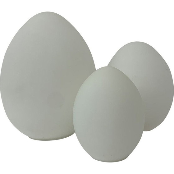 Image 1 of Set of 3 vintage Domec Luminance glass table lamps, 1970s