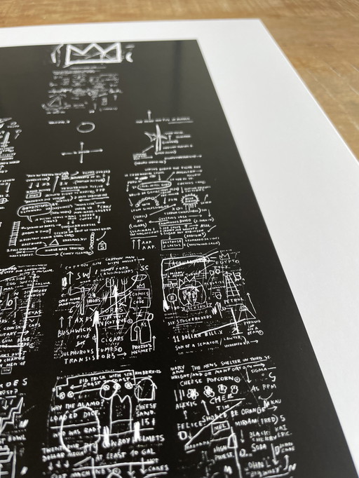 Jean Michel Basquiat (1960-1988), Tuxedo, 1982-3, copyright of Jean Michael Basquiat, Printed in UK