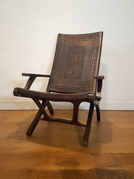 Image 1 of Brutalist folding chair by Angel Pazmino 1974