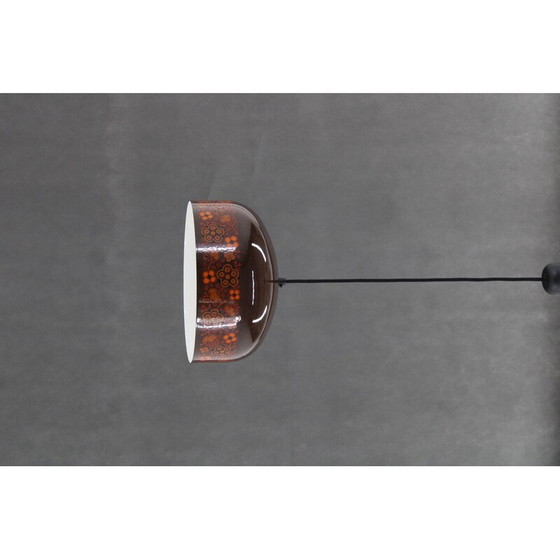 Image 1 of Vintage pendant lamp with floral motiv, Czechoslovakia 1970s